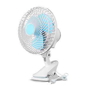 R.VIHAN Mini Clip Fan 180MM 2 Speed Desk Electric Fan - Strong Wind Powerful Portable Fan Adjustable Table Fan Clip Fan