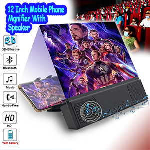 12 Inch Mobile Screen Maginifier, Stereo Speaker, 800 mAH Battery. F5