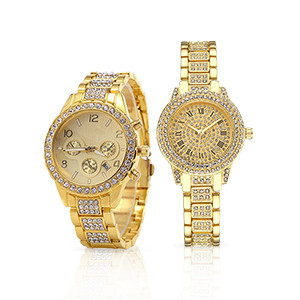 Ladies Luxury Golden Diamond Wrist Watch