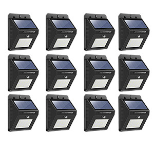 12 Pcs Solar Powered LED Wall Light -SLR12