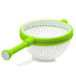 Spinning Colander for Vegetable, Fruits, Salads Scratch Resistant Nylon Spinning Colander - CLD39