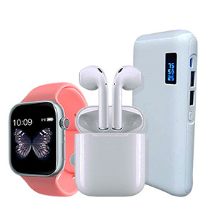 Pack Of 3 ,Z33 Smart Watch, Intelligent Power Bank, Bluetooth Earphone I12, P3