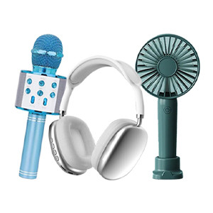 PAY FOR 1 — GET 2 FREE! / Wireless Mic + Premium Headphones + Portable Fan
