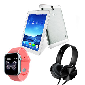 Pack of 3, 4G Calling 7 Inch Tablet  with Free Smart Watch and Wired Extra Bass Headset. PK3-4G