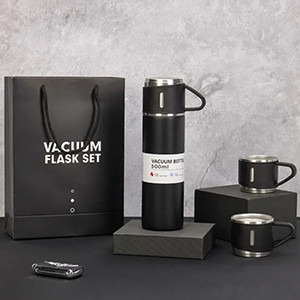 Stainless Steel Thermo 500ml/16.9oz Vacuum Insulated Bottle with Cup for Coffee Hot drink and Cold drink water flask