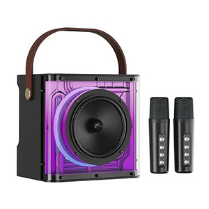 A99 Transparent Bluetooth Speaker with Two Microphones and Rhythmic Lighting Effects