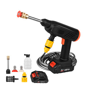 Cordless High Pressure Washer Spray Water Gun Car Wash Pressure Water Nozzle Cleaning Machine for Makita 48Vf Battery