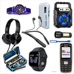 10in1 Bundle Sale, Nokia 1650, F9-5 Bluetooth Earbuds, Series 7 Smart watch, Ladies Magnet Watch, Portable Bluetooth Speaker, 10000mAh Power Bank, Solar Mini Torch, Bluetooth Neck Headset, Wired Headp