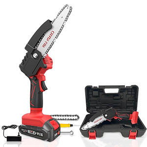 One Hand Electric Mini Chainsaw Cordless 6 Inch Small Chain Saw With 21V Rechargeable Battery Portable Cutting Tool For Tree Branch Trimming Wood Gardening